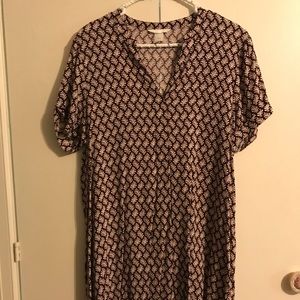 H & M Size 8 dress feather pattern